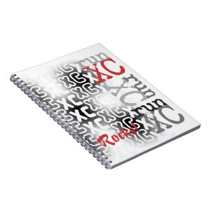 Customisable Cross Country run XC Typography Notebook