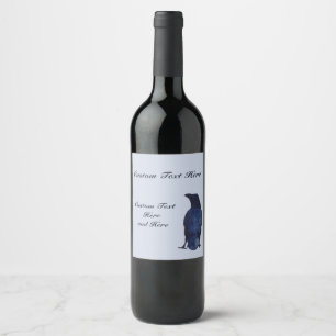 Customisable Crow Wine Label