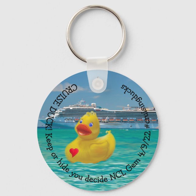 Customisable Cruising Duck Key Ring (Front)