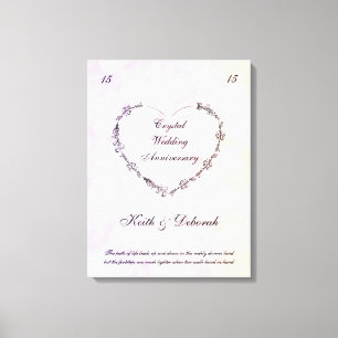 Customisable Crystal Wedding Anniversary Canvas Print