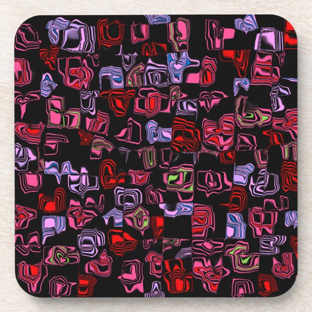 Customisable Cuckoo Marbled Abstract Coaster (Front)