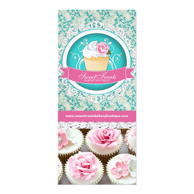 Customisable Cupcake Boutique Rack Card (Front)