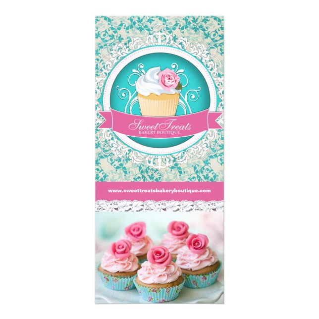 Customisable Cupcake Boutique Rack Card (Front)