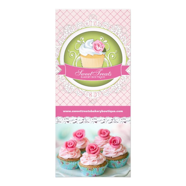 Customisable Cupcake Boutique Rack Card (Front)