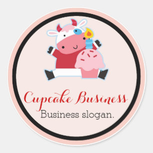 Customisable cupcake business sticker labels