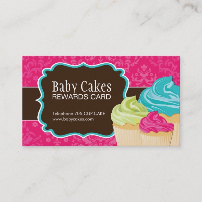 Customisable Cupcake Rewards Cards (Front)