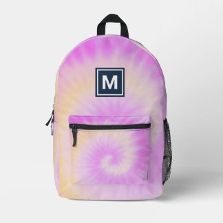 Customisable custom name Pastel Tie Dye Backpack