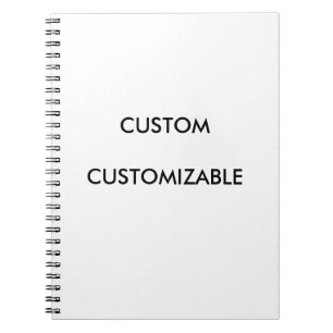 Customisable Customise Custom Blank Notebook