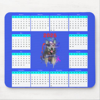 Customisable Cute Blue Heeler Dog Calendar  Mouse Mat