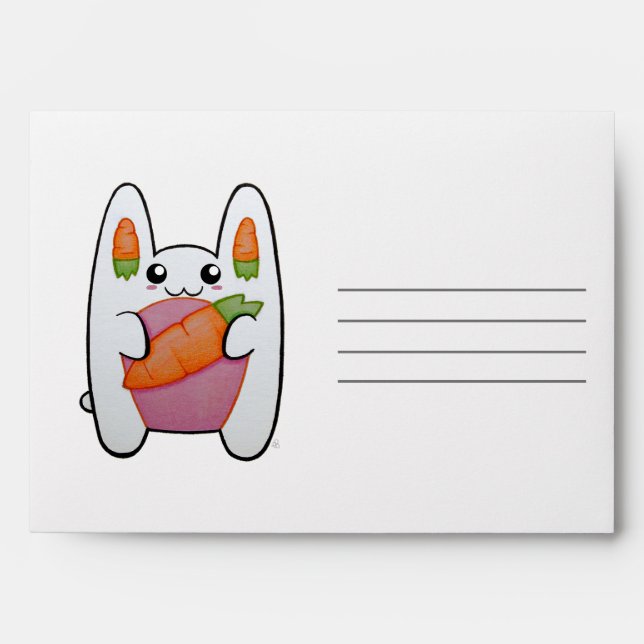 Customisable Cute Bunny - Happy Easter Envelope (Front)
