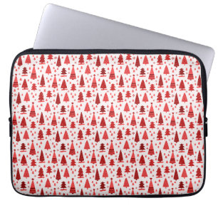 Customisable Cute Christmas Pine Tree Pattern Laptop Sleeve