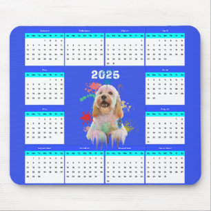 Customisable Cute Cockapoo Dog Calendar Mouse Mat