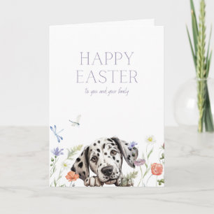 Customisable Cute Dalmatian Easter Card