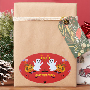 Customisable Cute Dancing Ghost Halloween Sticker