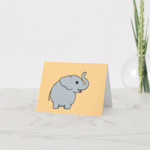 Customisable Cute Elephant Card