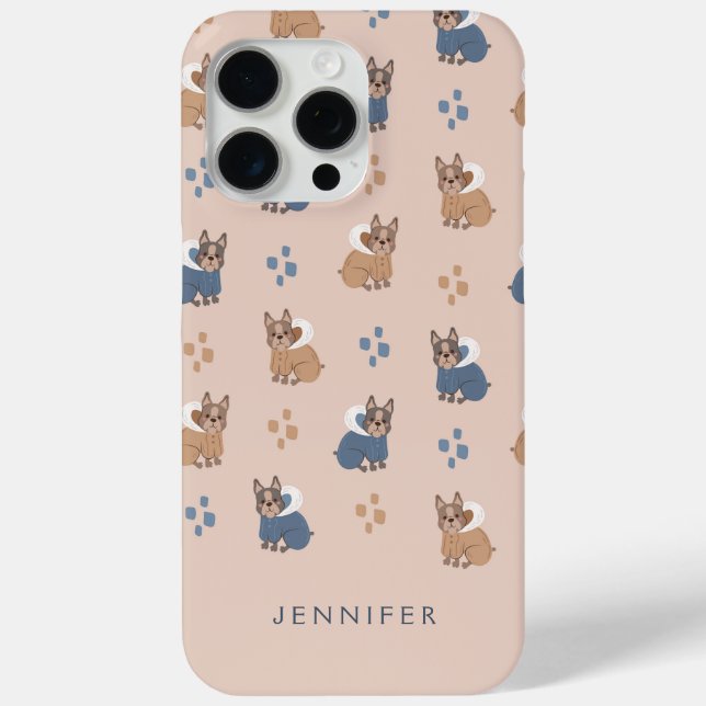 Customisable Cute French Bulldog & Terrier Case-Mate iPhone Case (Back)