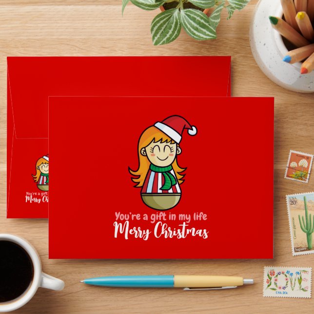 Customisable Cute Gift in My Life Envelope (Desk)