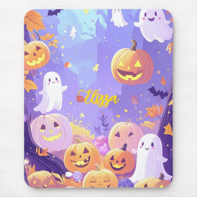 Customisable Cute Halloween  Mouse Mat (Front)