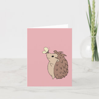 Customisable Cute Hedgehog Holiday Card