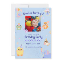 Customisable Cute Kids' Birthday Invitation