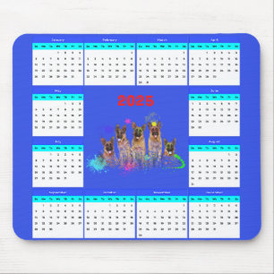 Customisable Cute Labrador Puppies Calendar Mouse Mat