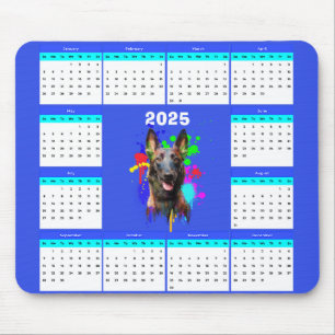 Customisable Cute Malinois Dog Calendar Mouse Mat