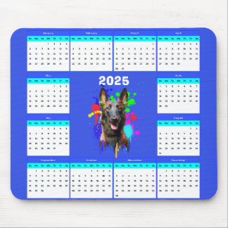 Customisable Cute Malinois Dog Calendar Mouse Mat