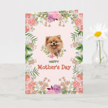 Customisable Cute Pomeranian Mother's day