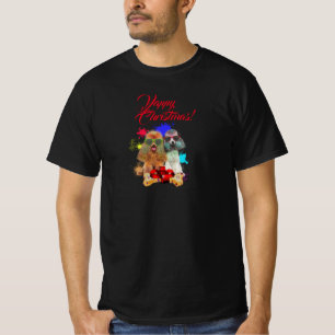 Customisable Cute Poodle Dog Yappy Christmas T-Shirt