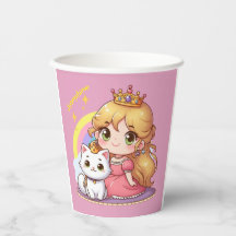Customisable Cute princess with White Cat