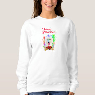 Customisable Cute Samoyed Dog Yappy Christmas Sweatshirt