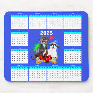 Customisable Cute Shih Tzu Dog Calendar   Mouse Mat