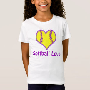 Customisable Cute Softball Shirts for Girls