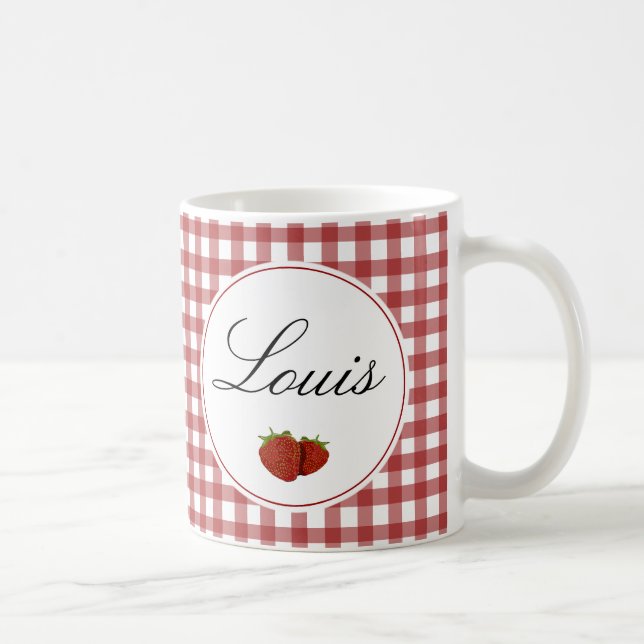 Customisable Cute Strawberry Coffee Mug (Right)