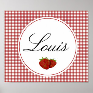Customisable Cute Strawberry Poster