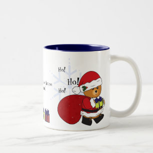 Customisable Cute Teddy Bear Christmas Mug