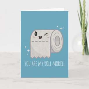 Customisable Cute Toilet Roll Note Card