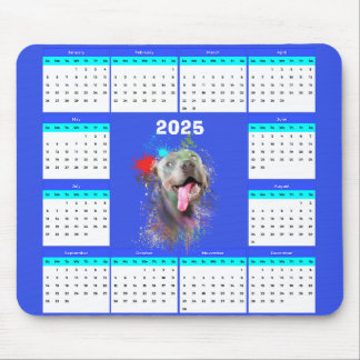 Customisable Cute Weimaraner Dog Calendar  Mouse Mat