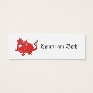 Customisable Cute Welsh Red Dragon Bookmark