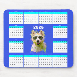 Customisable Cute Westie Dog Calendar  Mouse Mat
