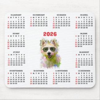 Customisable Cute Westie Dog Calendar  Mouse Mat