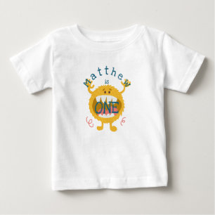Customisable Cute Yellow Monster Baby T-Shirt