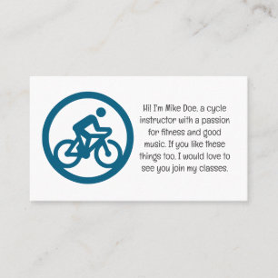 Customisable Cycle Instructor Business Card