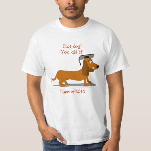 Customisable Dachshund Dog Graduation Template T-Shirt