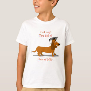 Customisable Dachshund Dog Graduation Template T-Shirt