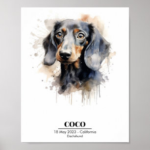 Customisable Dachshund Dog Poster