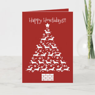 Customisable Dachshund Holiday Card