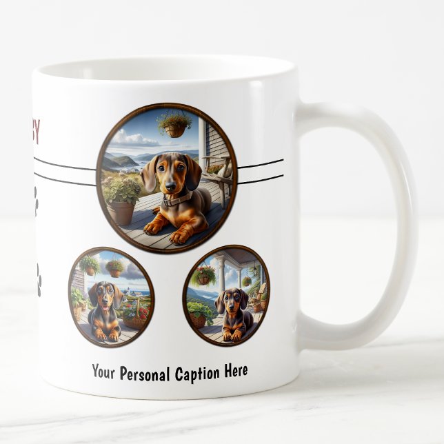 Customisable Dachshund Puppy  Coffee Mug (Creator Uploaded)