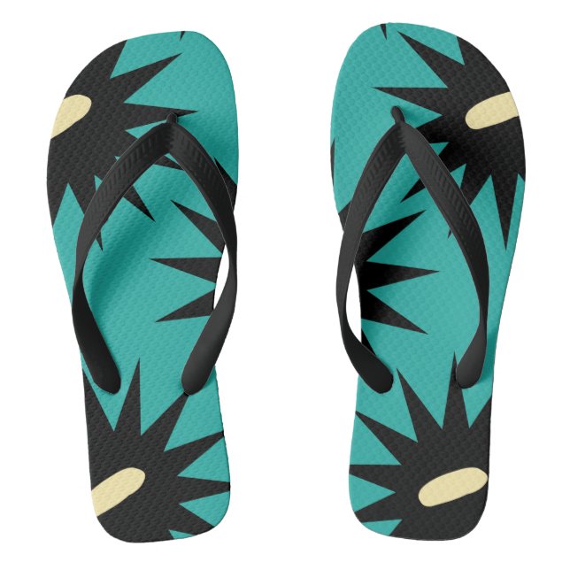 Customisable Dahlia Art Deco Style Flip Flops (Footbed)