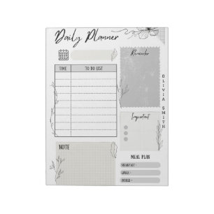 Customisable Daily Planner Notepad - Schedule